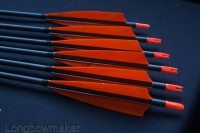 6× carbon arrows with orange feathers