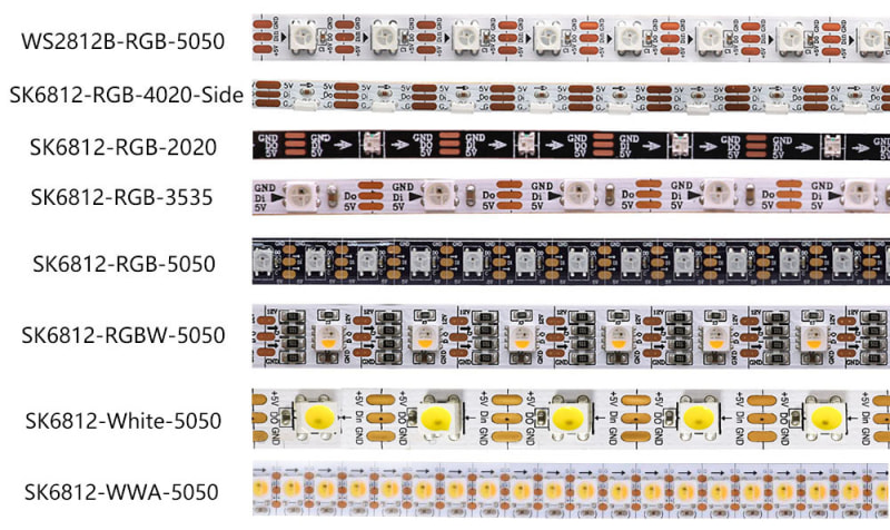 SK6812 VS WS2812B